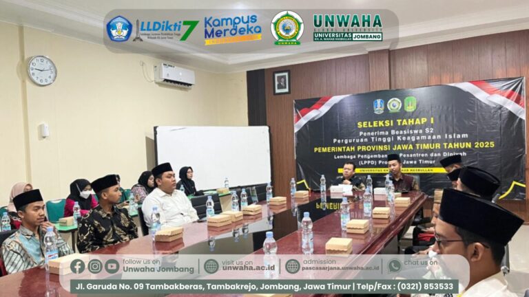 Seleksi Tahap 1 Mahasiswa Baru S2 Program Beasiswa LPPD Jawa Timur di Pascasarjana UNWAHA