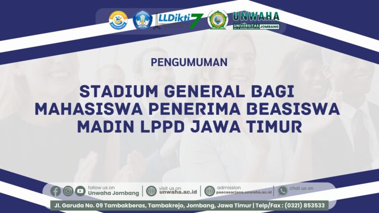 Pengumuman Stadium General bagi Mahasiswa Penerima Beasiswa Madin LPPD Jawa Timur